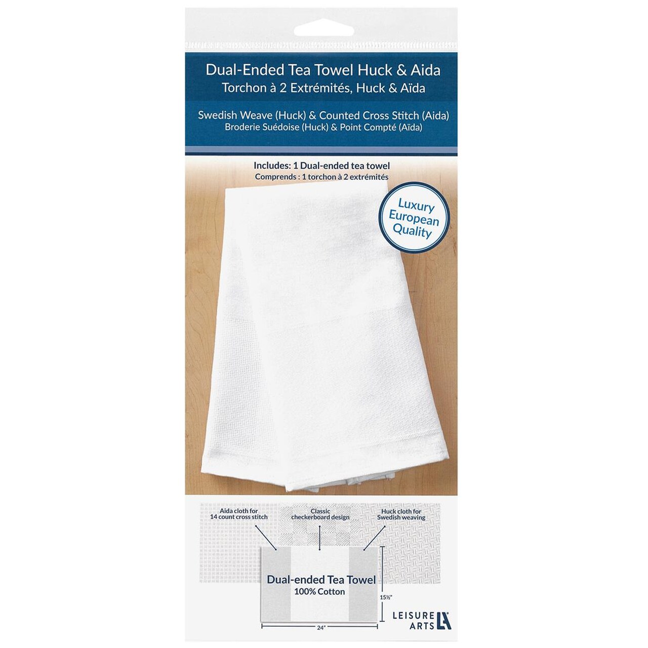 Leisure Arts Tea Towel Double-Ended Huck/Aida, 15.75X23.5, Traditional Swedish Weaving, Huck Weaving, Swedish Weaving Patterns, Weave Fabric, Weave Towels